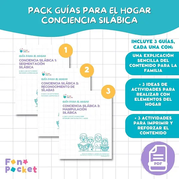 Pack guías para el hogar conciencia silábica