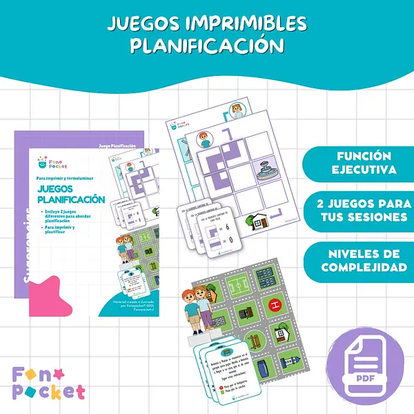 Juegos imprimibles para trabajar planificación