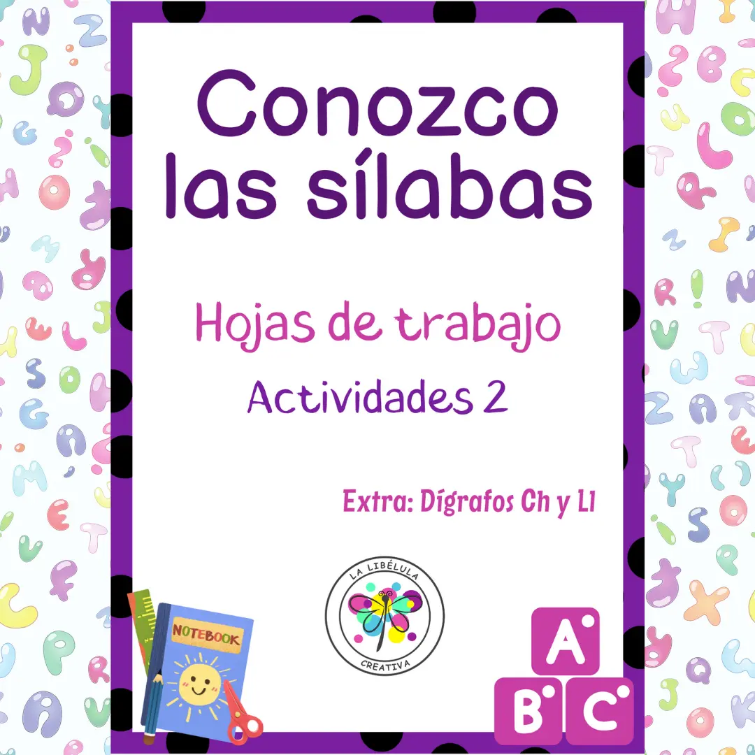 Spanish Know Syllables ABC Letters Fichas Conozco Sílabas Lectoescritura 2