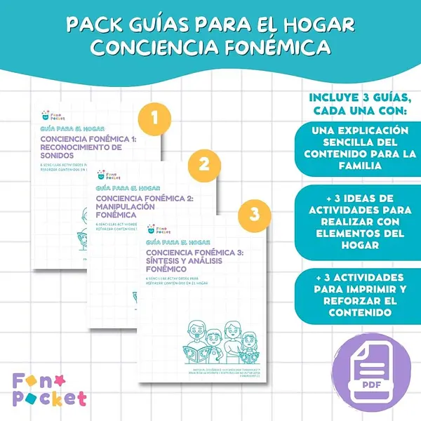 Pack guías para el hogar conciencia fonémica