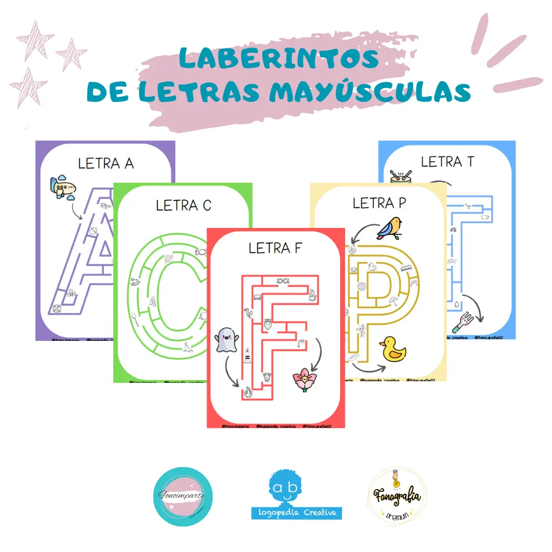 Laberintos de Letras Mayúsculas