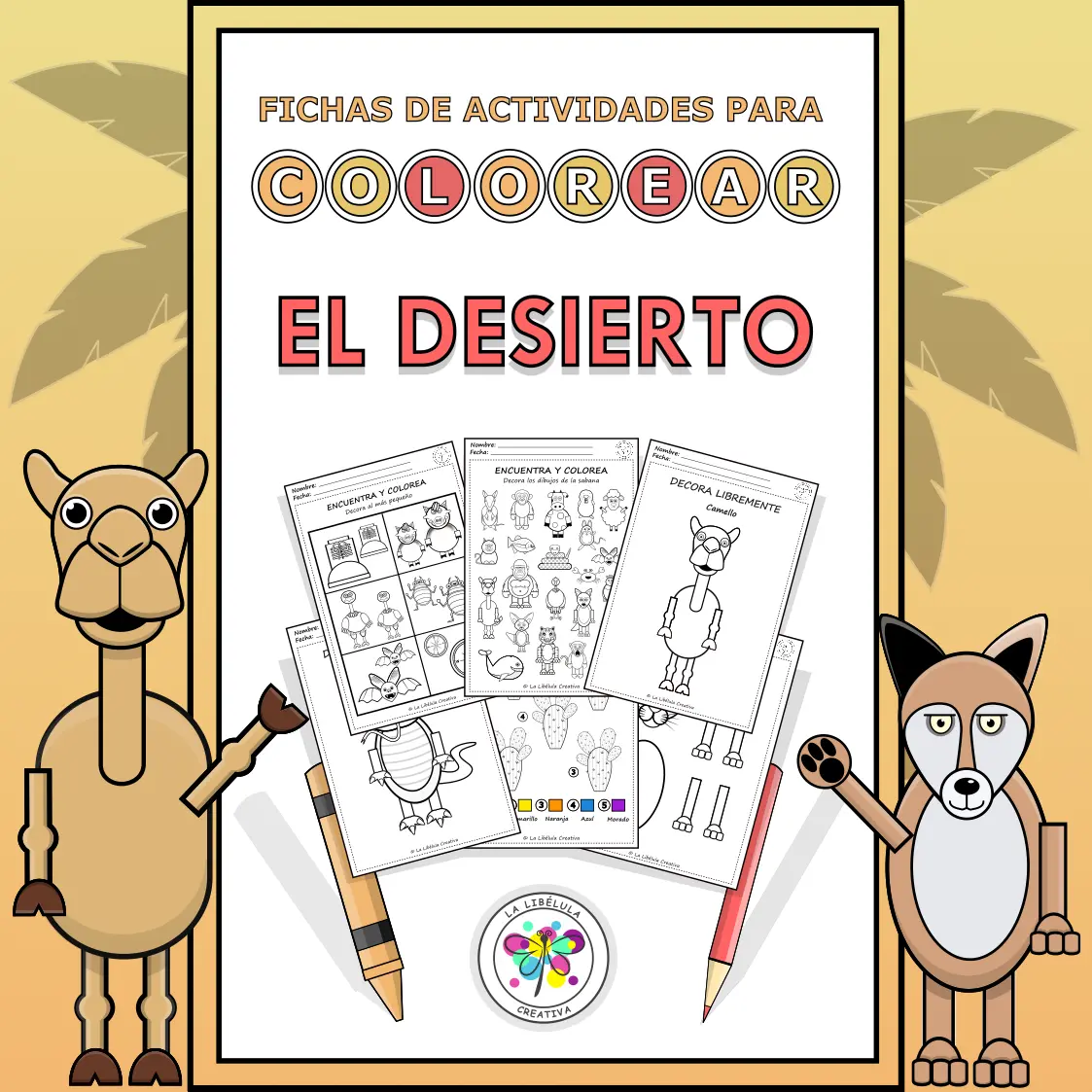 Spanish Worksheets Activities Coloring Desert Actividad colorear Desierto Animals