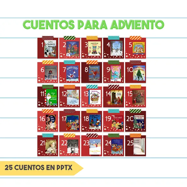 Cuentos Para Adviento - 25 Audiocuentos Navideños en PowerPoint