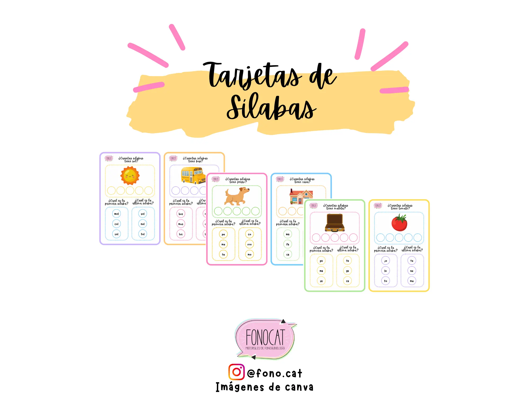 Tarjetas de Sílabas