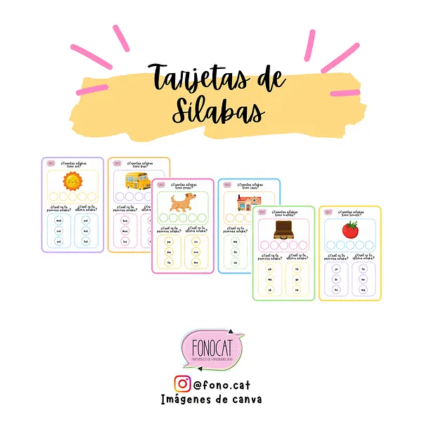 Tarjetas de Sílabas