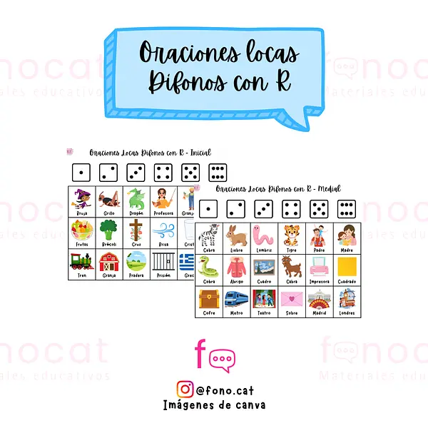 Oraciones Locas (Dífonos con L y R)
