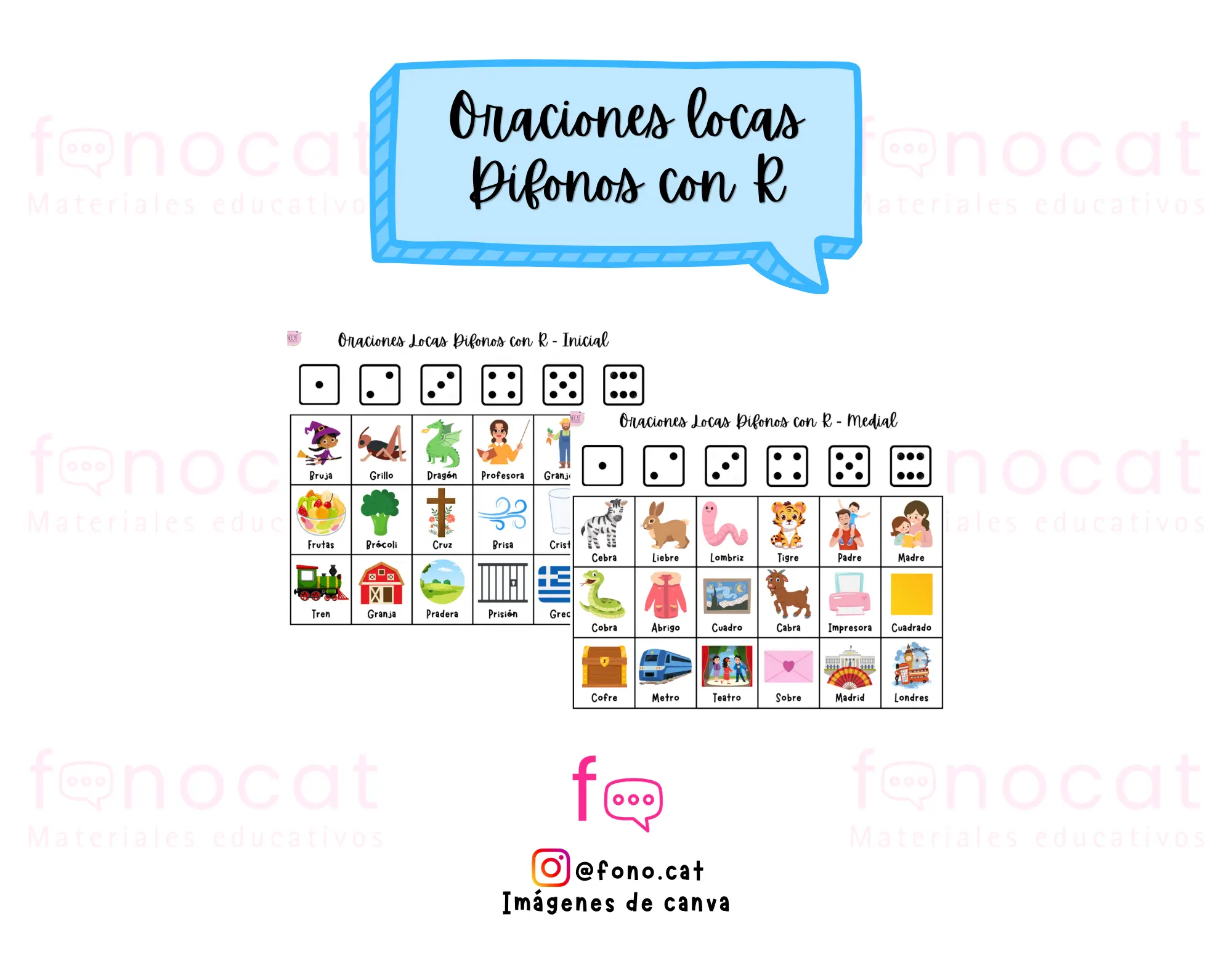 Oraciones Locas (Dífonos con L y R)