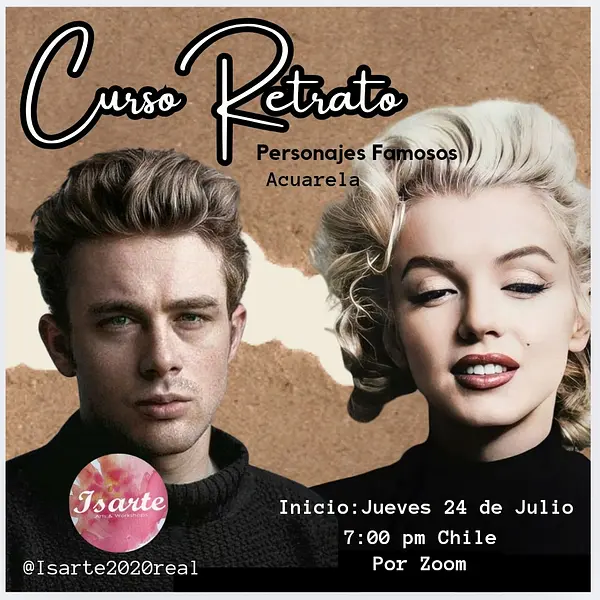 Curso Retrato acuarela edición personales famosos
