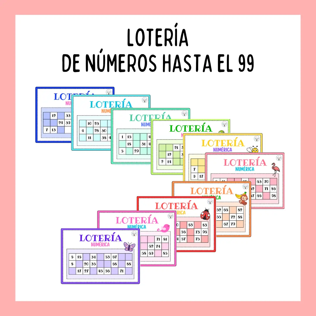 LOTERÍA DE NÚMEROS HASTA EL 99