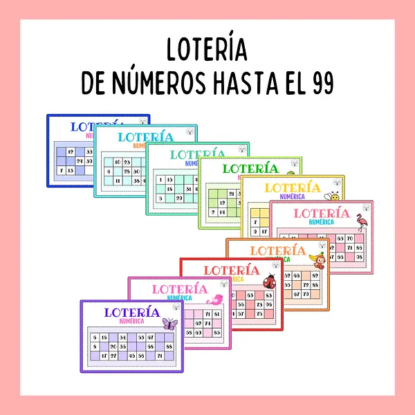 LOTERÍA DE NÚMEROS HASTA EL 99