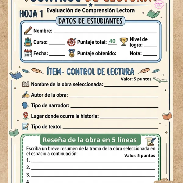 Control de lectura (sin ansiedad)
