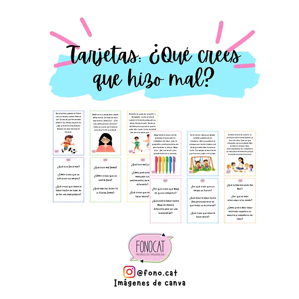 Tarjetas: ¿Qué crees que hizo mal?