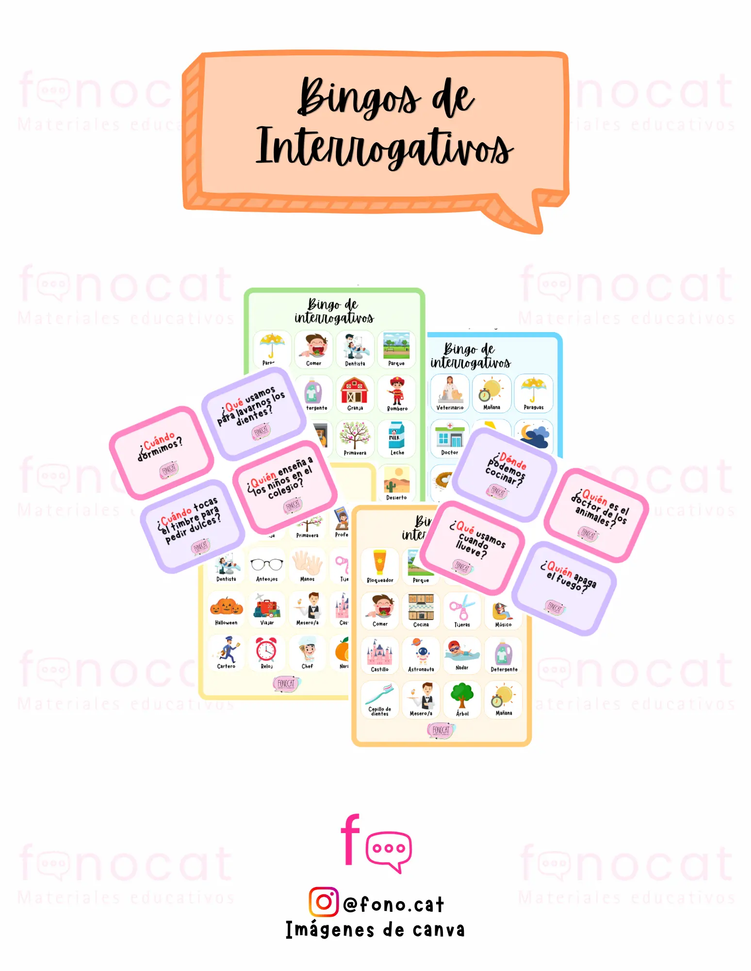 Bingo de Interrogativos