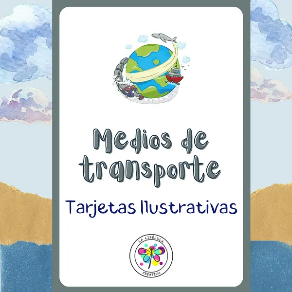 Spanish Flash Cards Means of Transport Tarjetas Medios Transporte Color