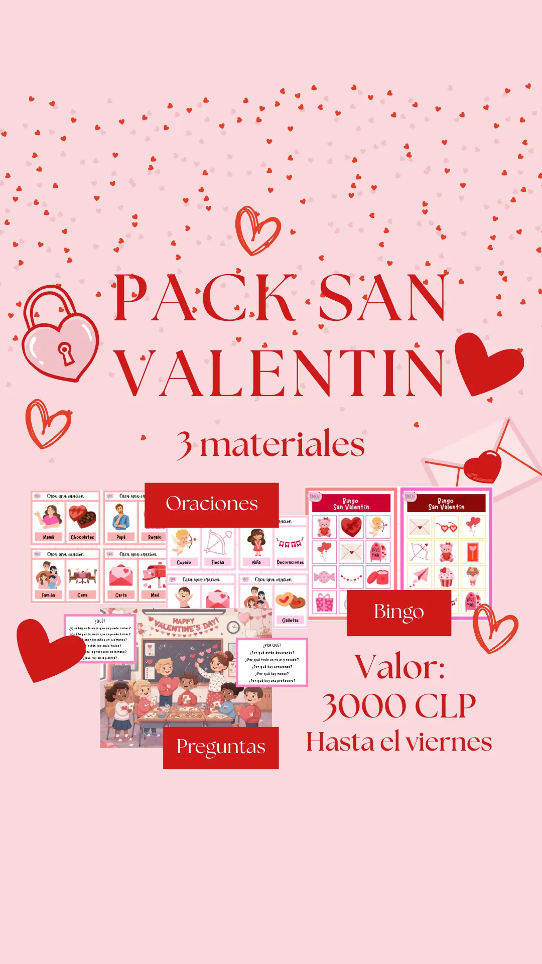 Pack San Valentin (3 materiales)
