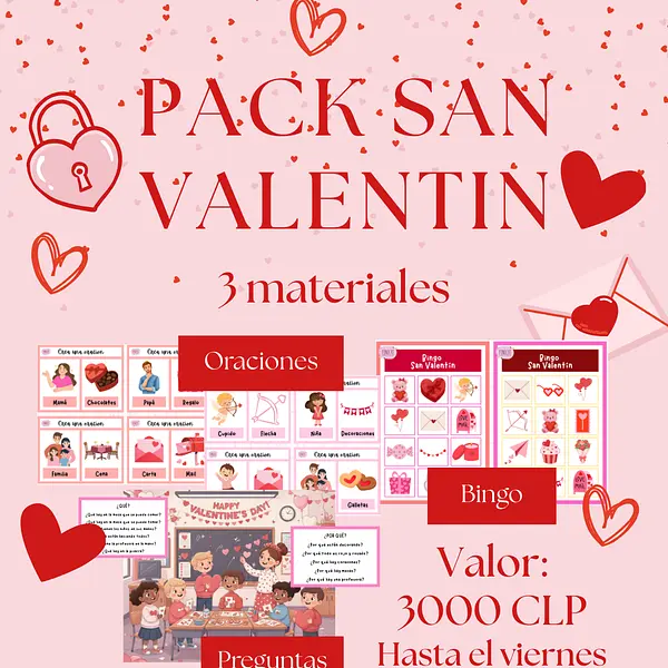 Pack San Valentin (3 materiales)