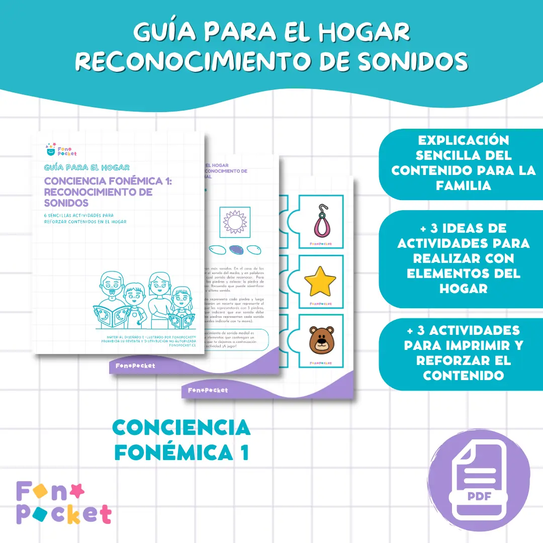 Guía para el hogar conciencia fonémica 1: Reconocimiento de sonidos