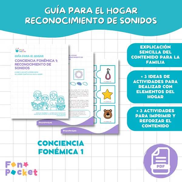 Guía para el hogar conciencia fonémica 1: Reconocimiento de sonidos