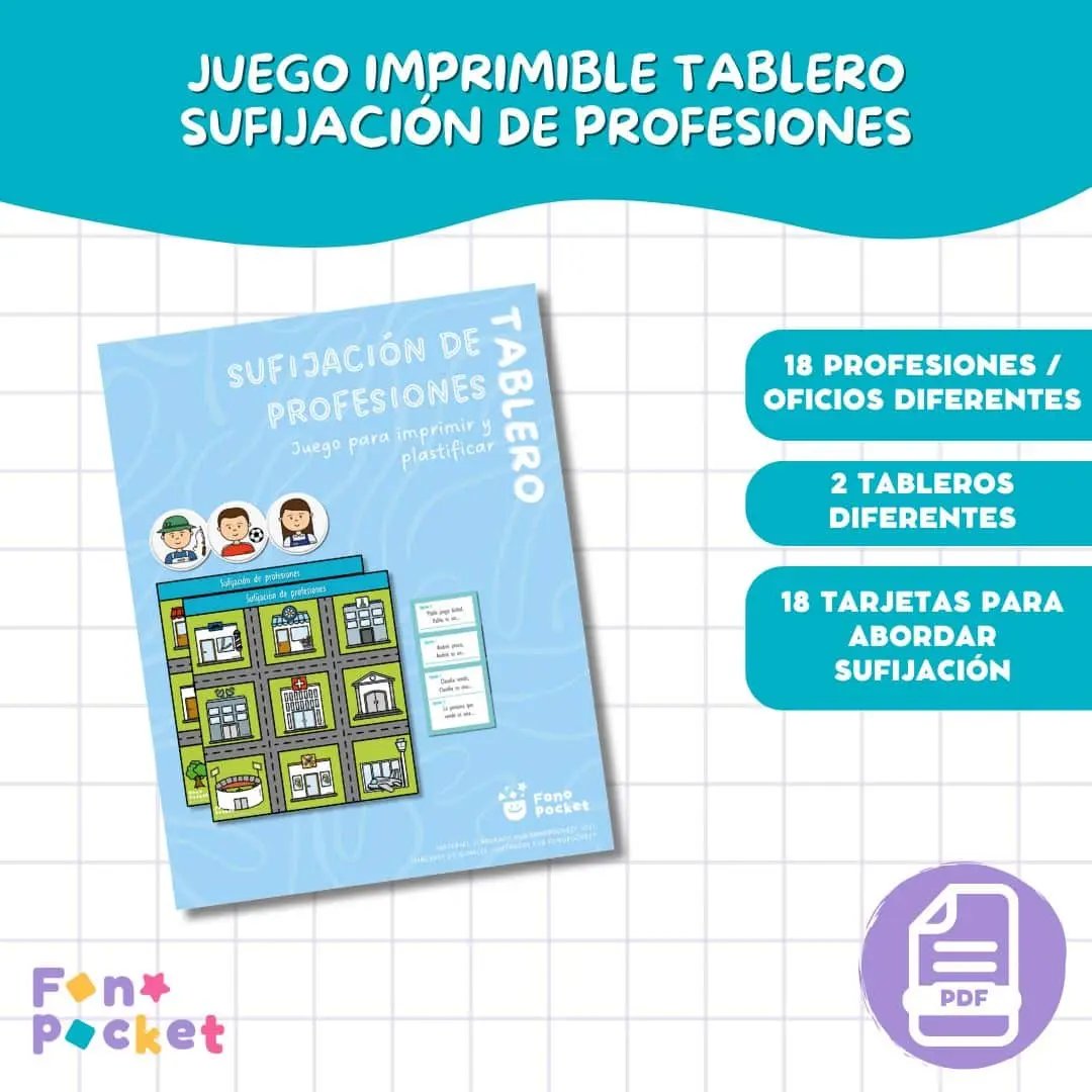 Tablero Sufijación de profesiones