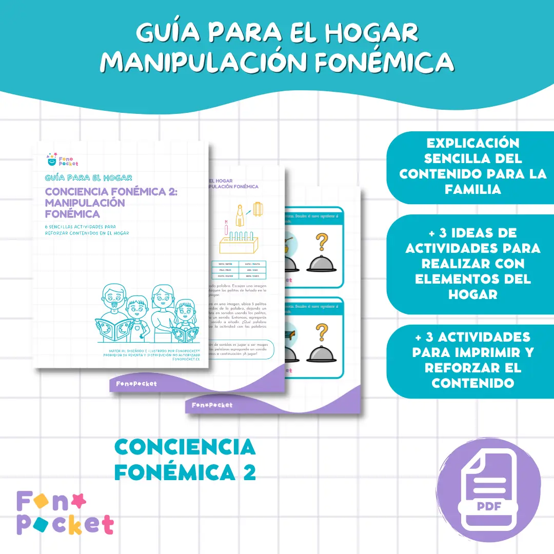 Guía para el hogar conciencia fonémica 2: Manipulación fonémica