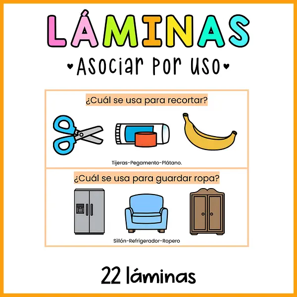 LÁMINAS ASOCIAR POR USO