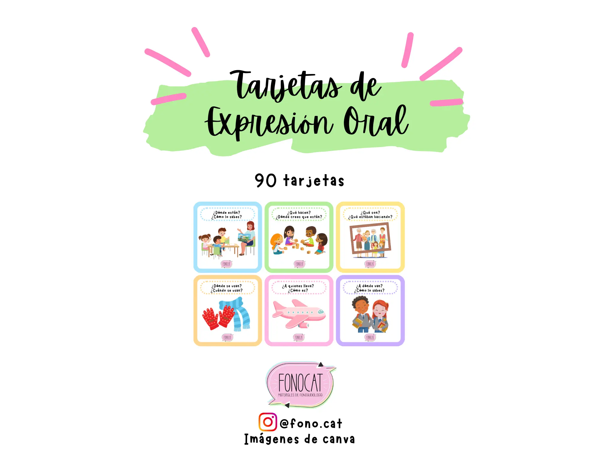 90 Tarjetas de Expresión Oral