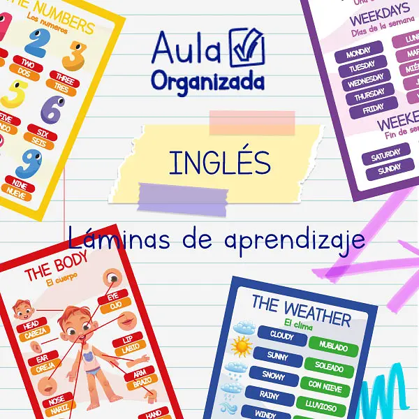 Láminas N° 1 de inglés para imprimir