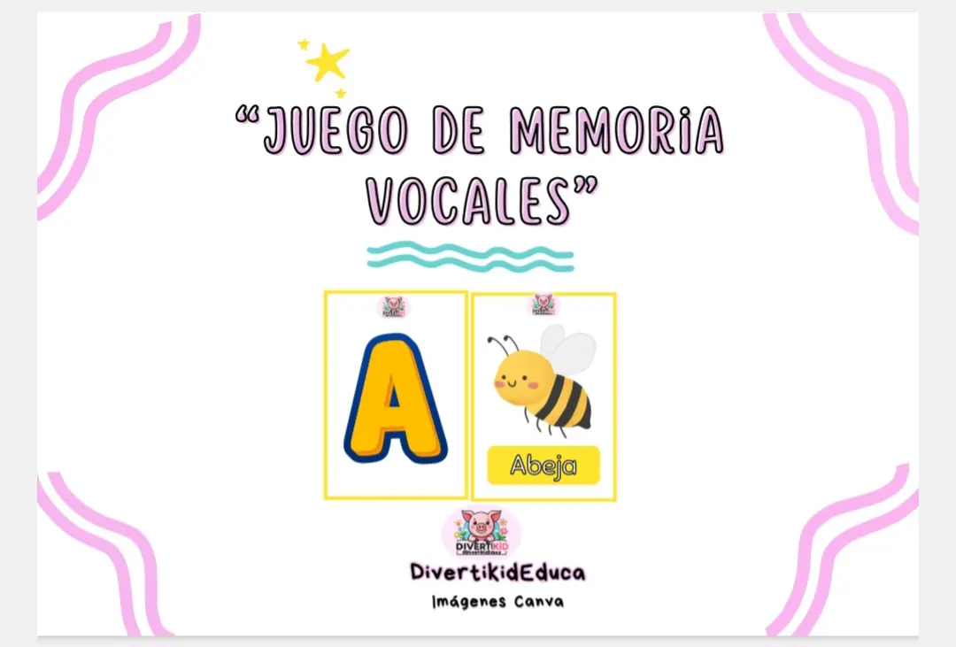 Juego de Memoria Vocales