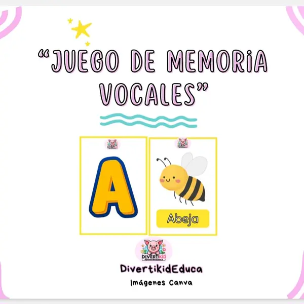 Juego de Memoria Vocales