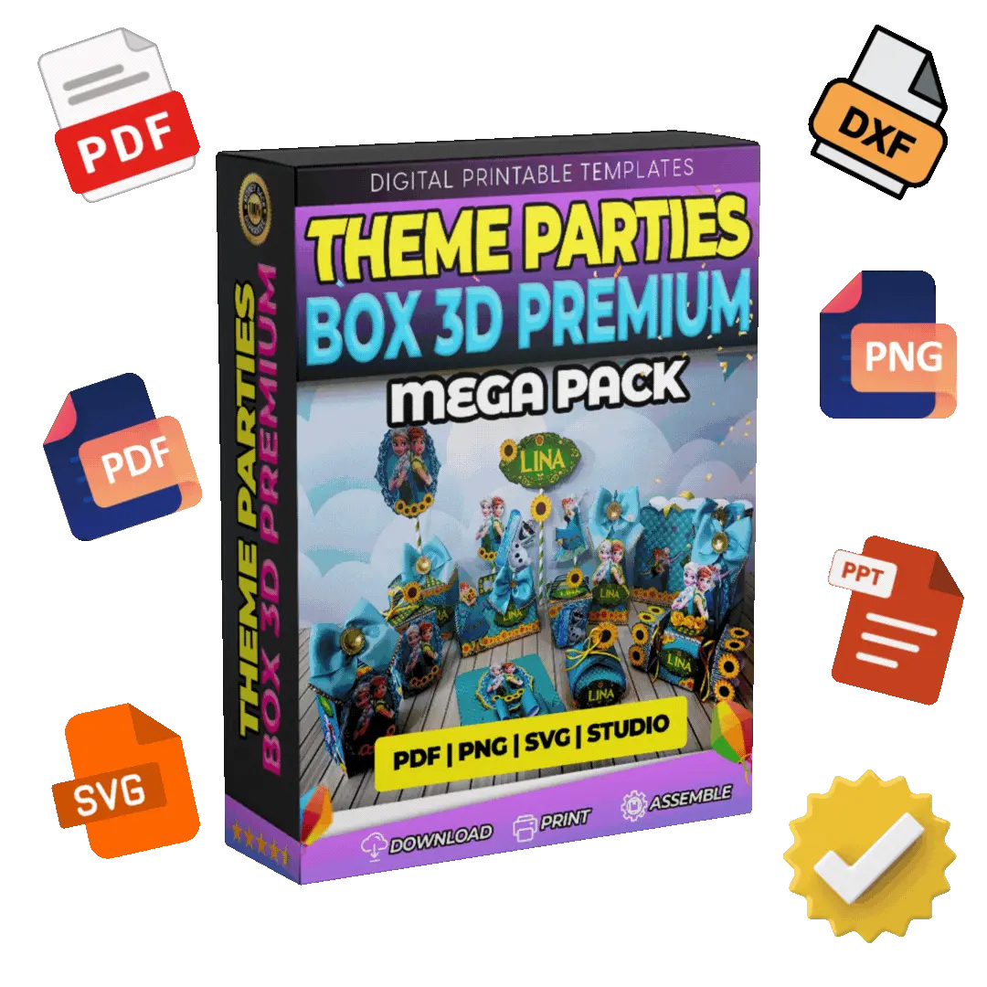 +10.000 CAJAS IMPRIMIBLES 3D PARA FIESTAS INOLVIDABLES 🍭🎉