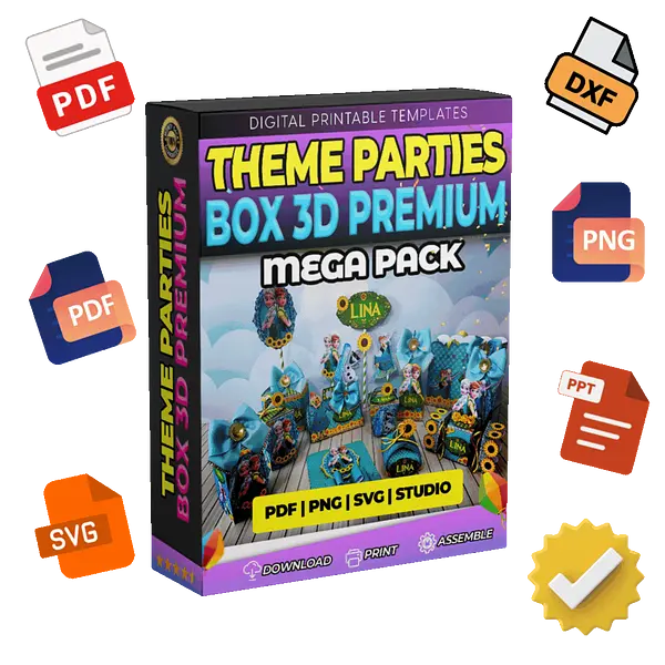 +10.000 CAJAS IMPRIMIBLES 3D PARA FIESTAS INOLVIDABLES 🍭🎉