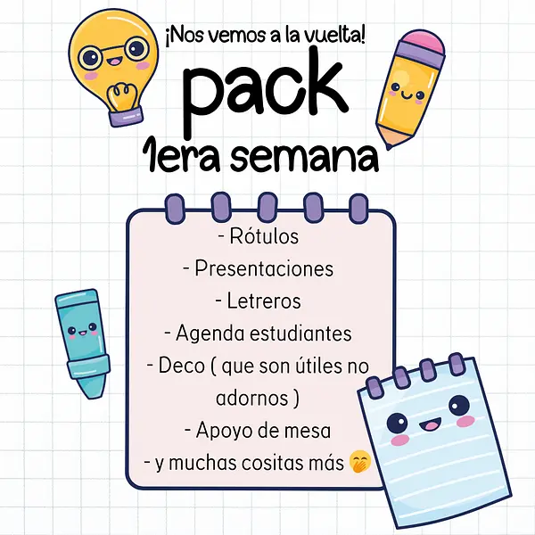 Todo para tu primera semana de Clases!
