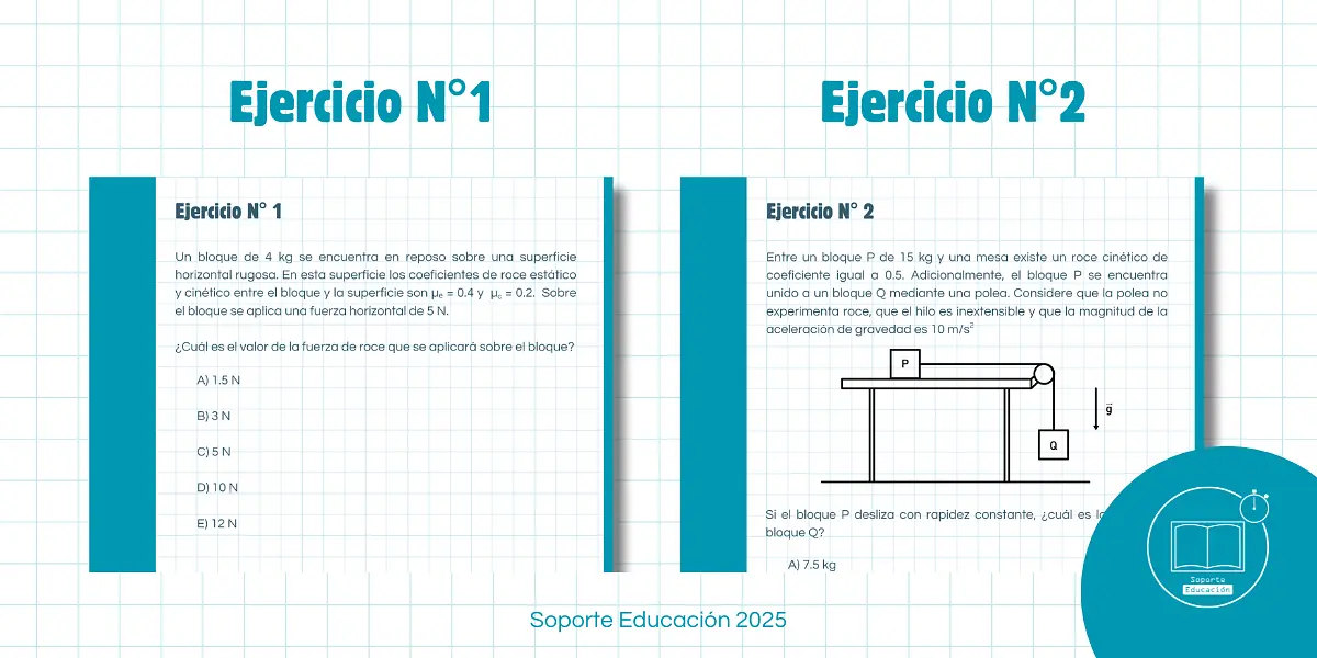 ejercicio resuelto mecánica fuerza de roce preparación paes admisión universitaria soporte educación (2).png