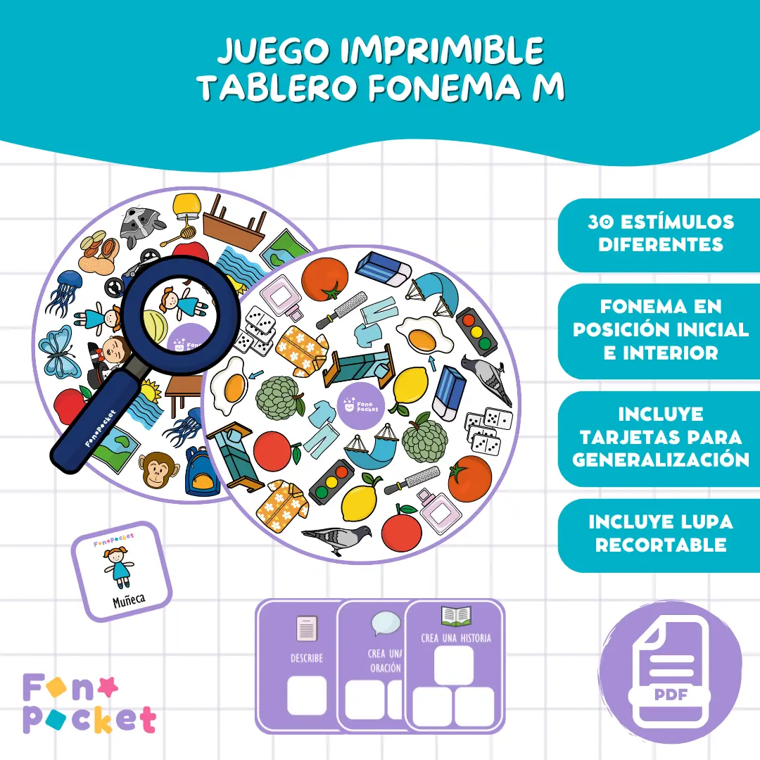 Juego tablero fonema /m/