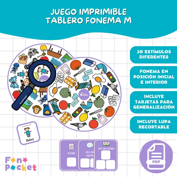 Juego tablero fonema /m/