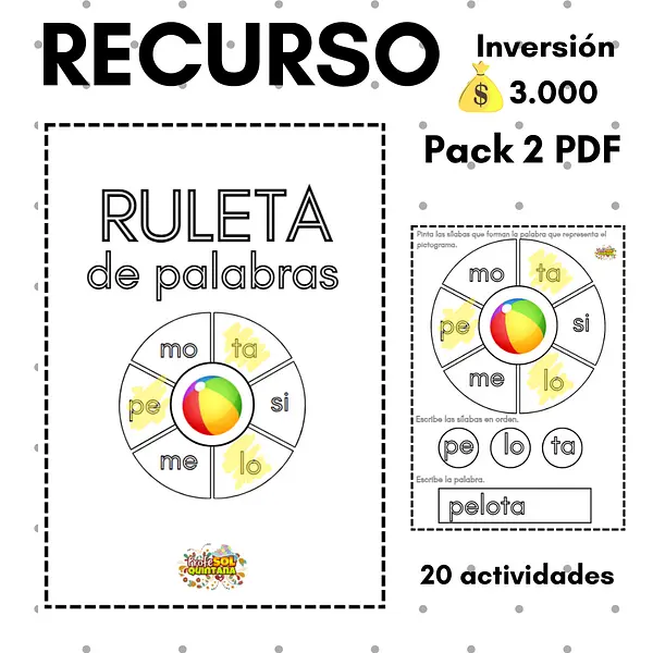 PACK RULETA Y CONSTRUYE PALABRAS