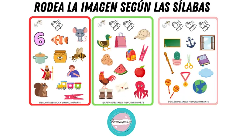 Rodea la Imagen según las Sílabas