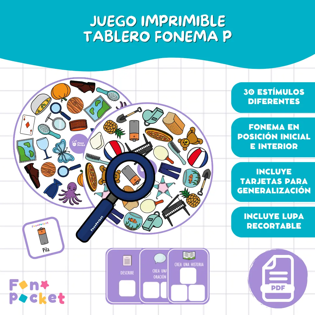 Juego tablero fonema /p/