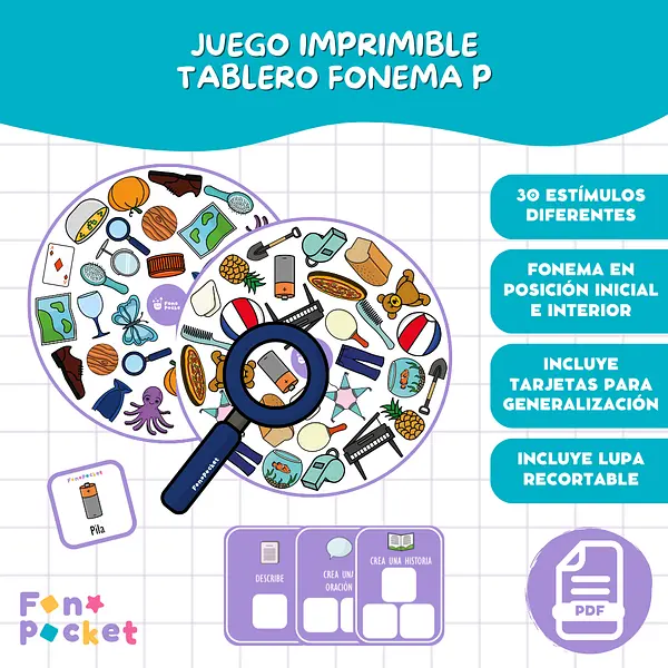 Juego tablero fonema /p/