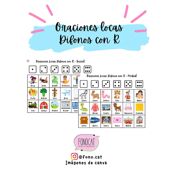 Oraciones Locas (Dífonos con L y R)