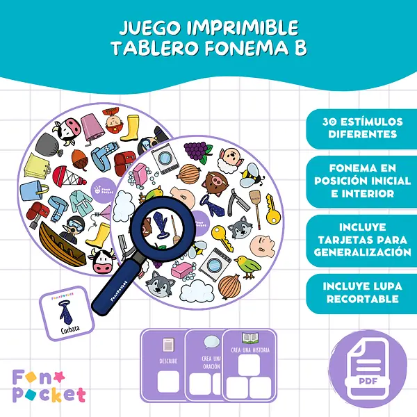 Juego tablero fonema /b/
