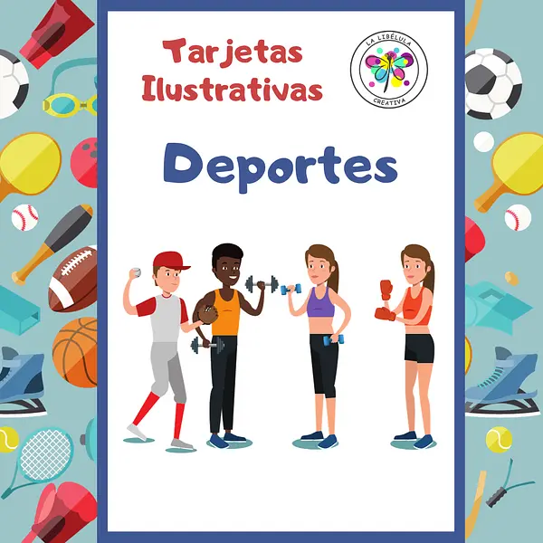 Spanish Flash Cards Sports Athetles Tarjetas Ilustrativas Deportes Atletas Color