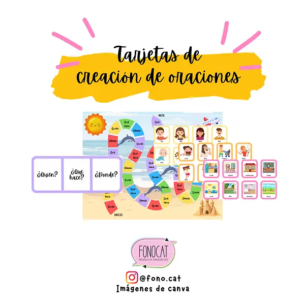 Tablero de estructuración de oraciones