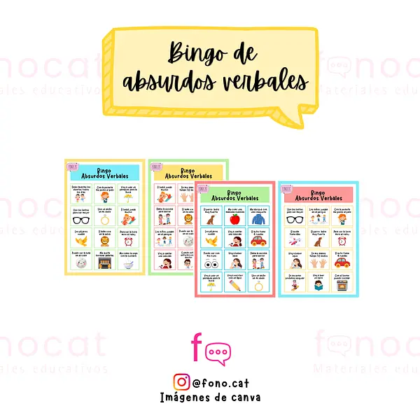 Bingo de absurdos verbales