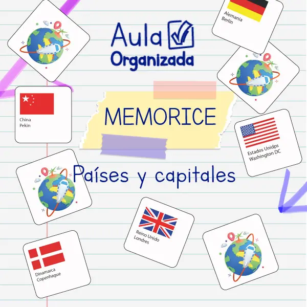 Memorice de banderas países y capitales