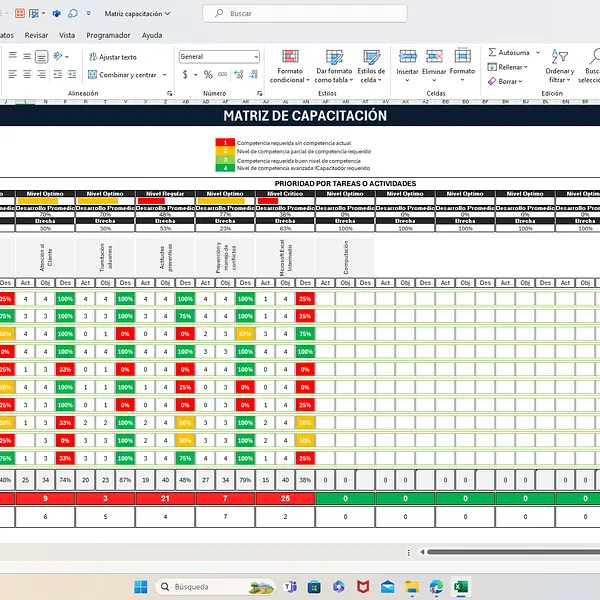 Matriz de Capacitación