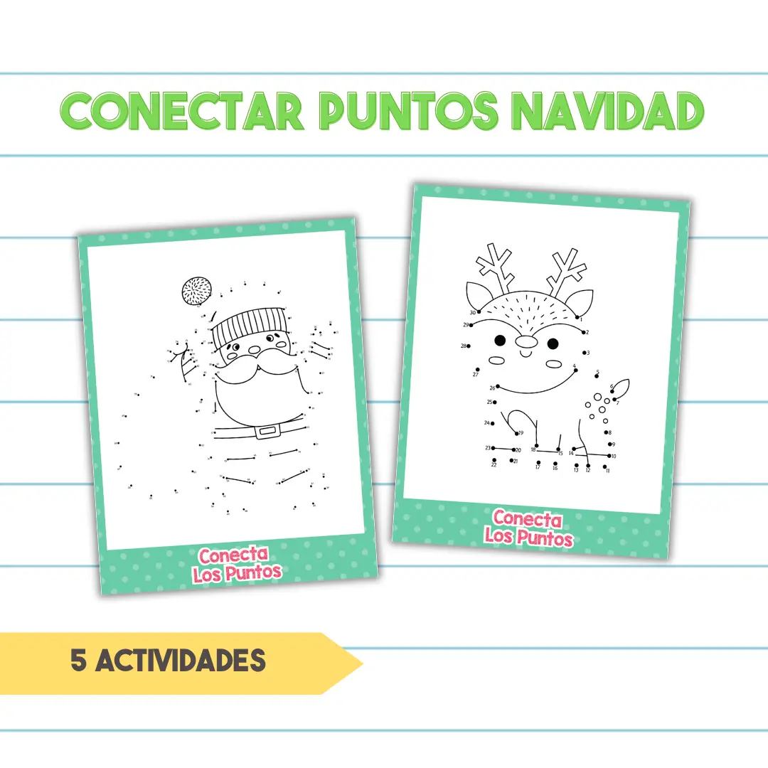 Juego Conectar los Puntos de Navidad - PDF Imprimible