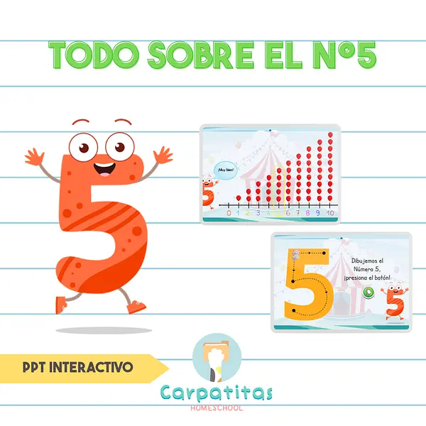 El Número 5 Para Niños