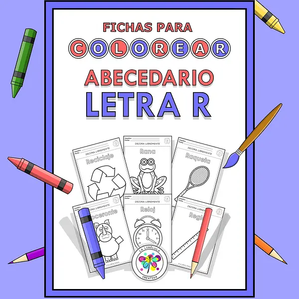 Spanish Worksheets Coloring Letter R Objects Colorear Letra R Objetos NO PREP