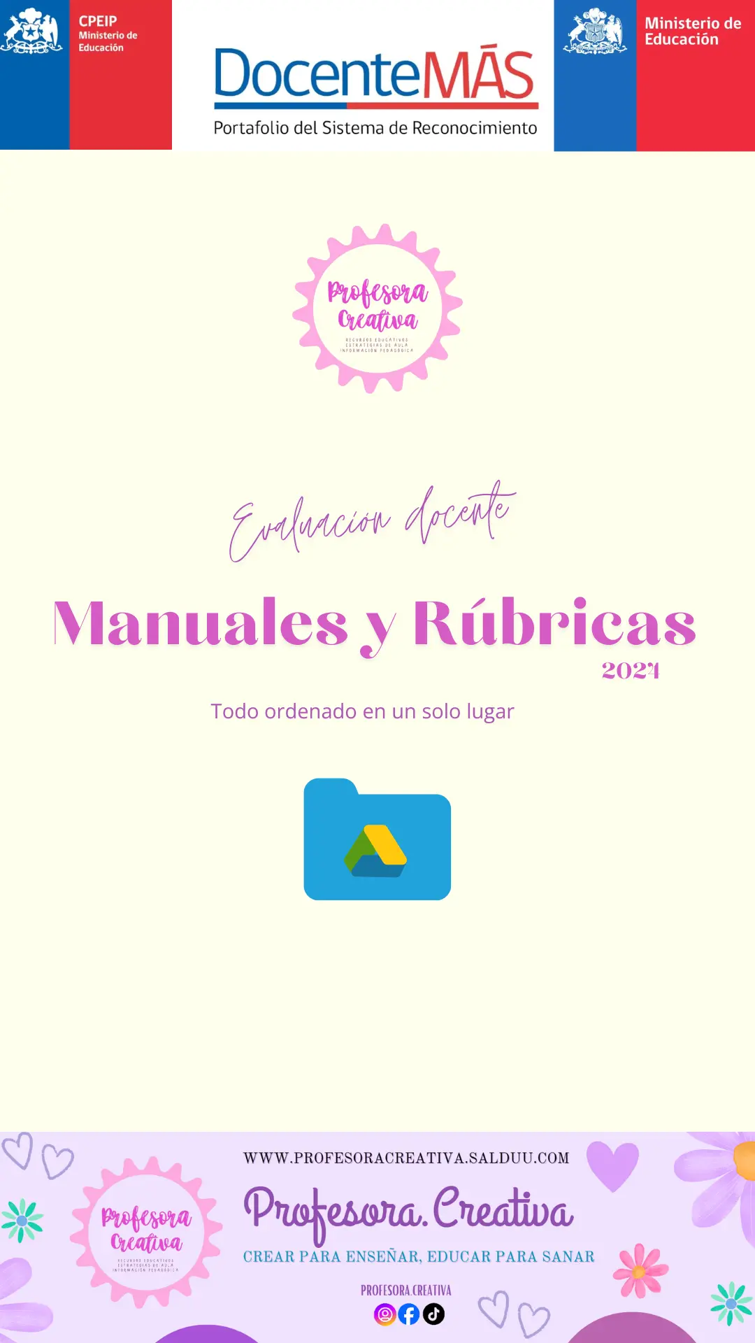Carpeta gratuita material evaluación docente 2024